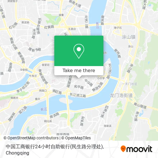 中国工商银行24小时自助银行(民生路分理处) map