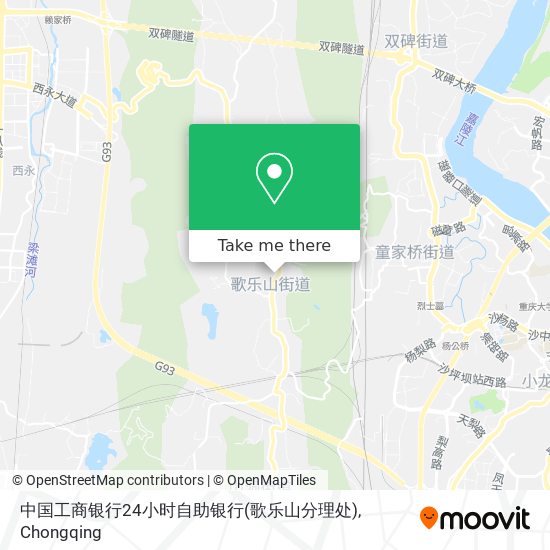 中国工商银行24小时自助银行(歌乐山分理处) map