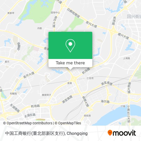 中国工商银行(重北部新区支行) map