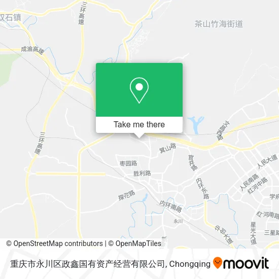 重庆市永川区政鑫国有资产经营有限公司 map