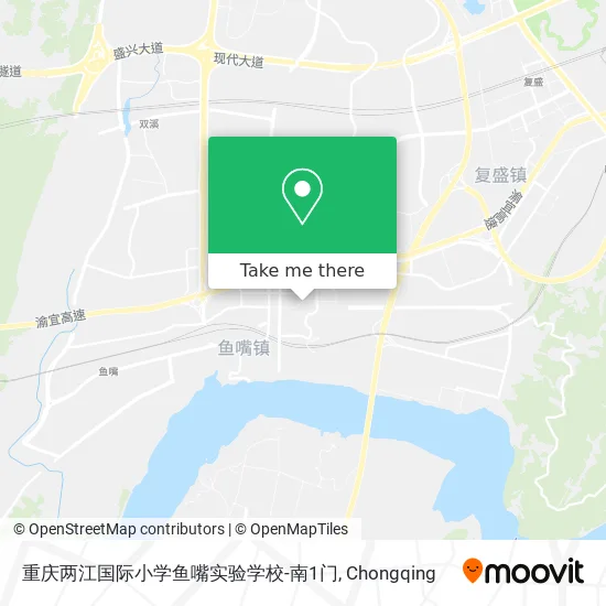 重庆两江国际小学鱼嘴实验学校-南1门 map