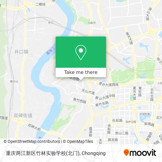 重庆两江新区竹林实验学校(北门) map