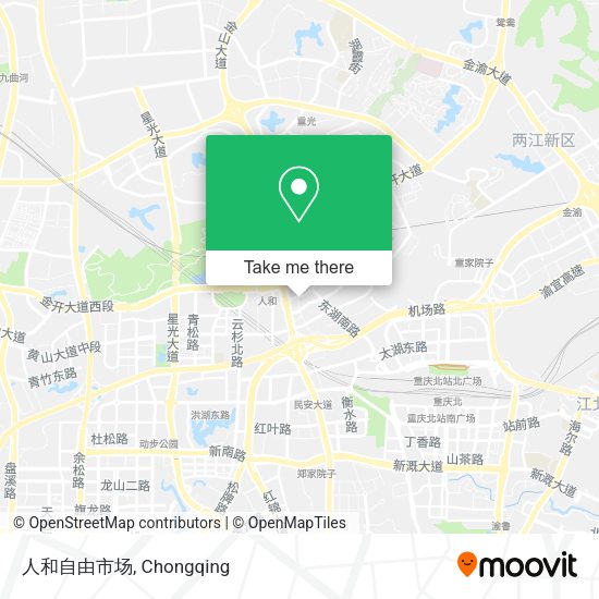 人和自由市场 map