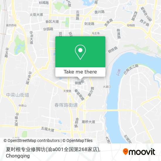 夏时根专业修脚坊(渝a001全国第268家店) map
