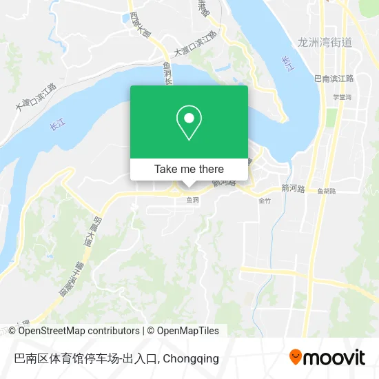 巴南区体育馆停车场-出入口 map