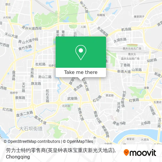 劳力士特约零售商(英皇钟表珠宝重庆新光天地店) map