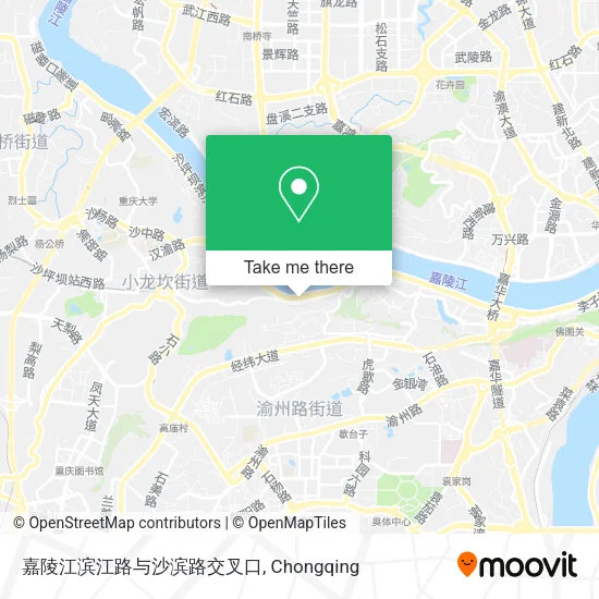 嘉陵江滨江路与沙滨路交叉口 map