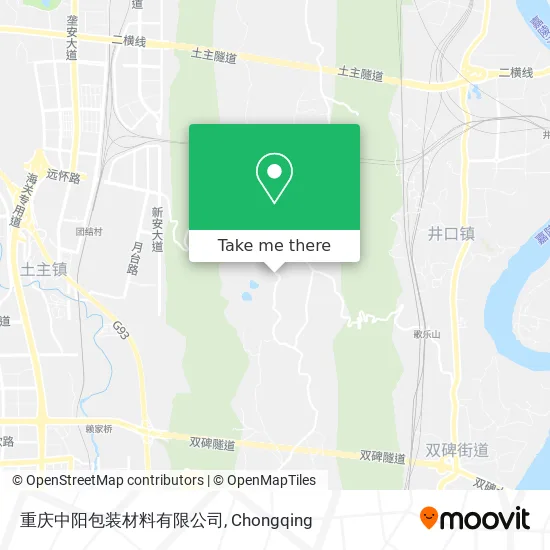 重庆中阳包装材料有限公司 map