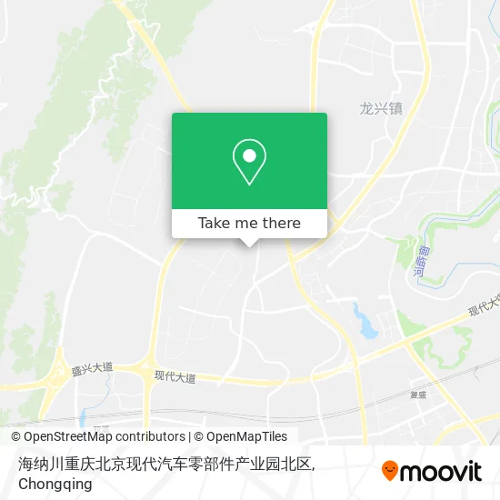 海纳川重庆北京现代汽车零部件产业园北区 map