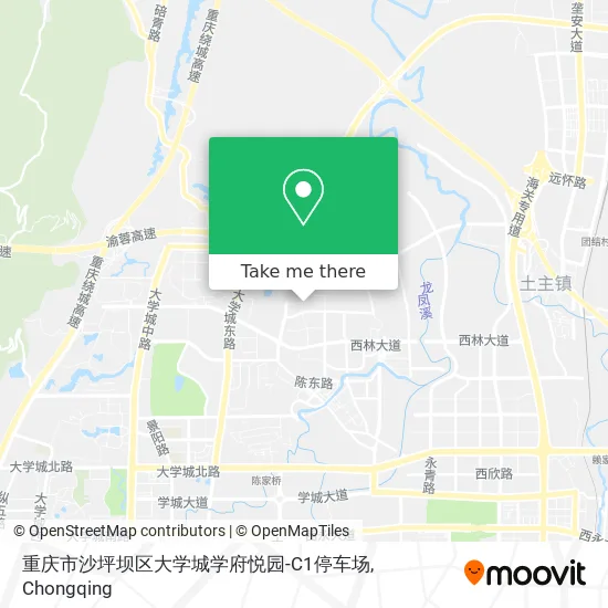 重庆市沙坪坝区大学城学府悦园-C1停车场 map