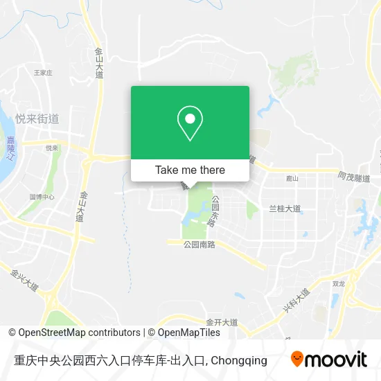 重庆中央公园西六入口停车库-出入口 map