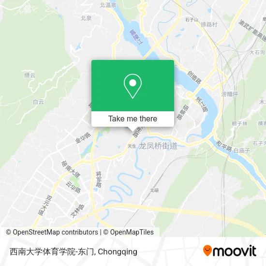 西南大学体育学院-东门 map