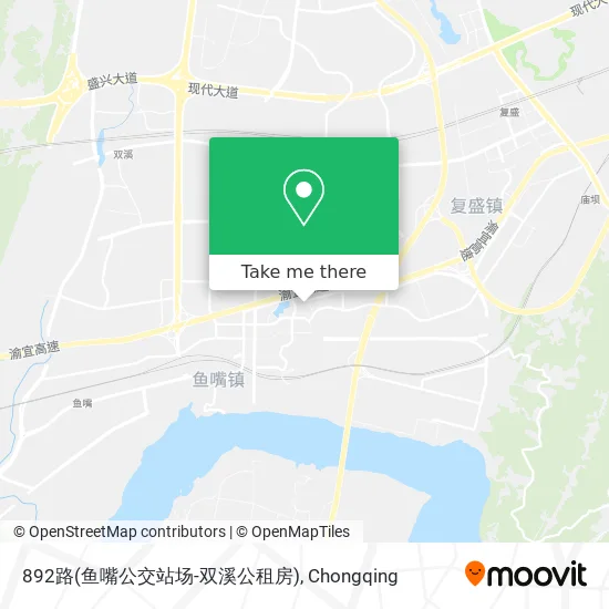 892路(鱼嘴公交站场-双溪公租房) map