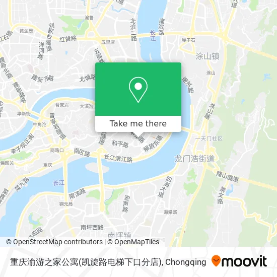 重庆渝游之家公寓(凯旋路电梯下口分店) map