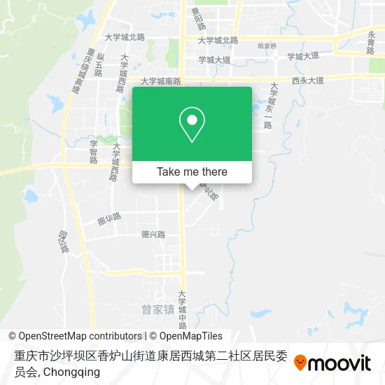 重庆市沙坪坝区香炉山街道康居西城第二社区居民委员会 map