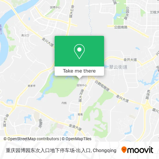 重庆园博园东次入口地下停车场-出入口 map