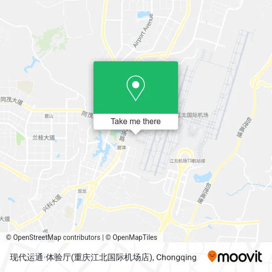 现代运通·体验厅(重庆江北国际机场店) map
