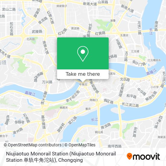 Niujiaotuo Monorail Station map