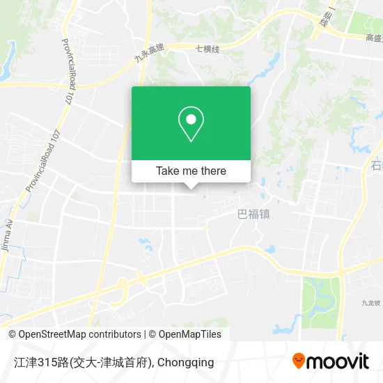 江津315路(交大-津城首府) map