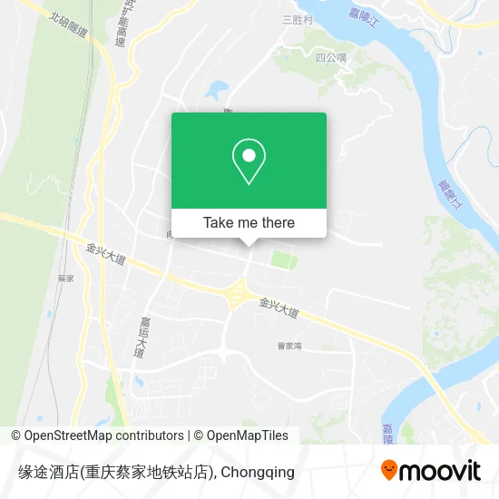 缘途酒店(重庆蔡家地铁站店) map