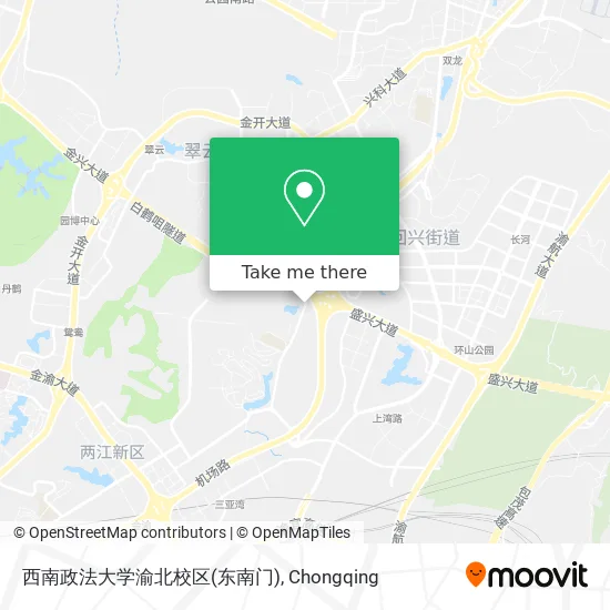 西南政法大学渝北校区(东南门) map