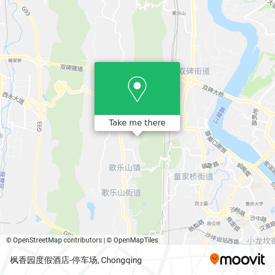 枫香园度假酒店-停车场 map