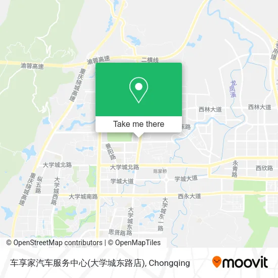 车享家汽车服务中心(大学城东路店) map