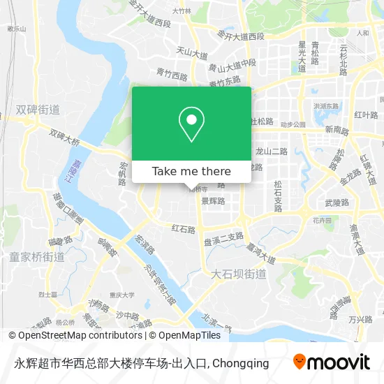 永辉超市华西总部大楼停车场-出入口 map
