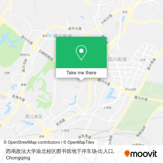 西南政法大学渝北校区图书馆地下停车场-出入口 map
