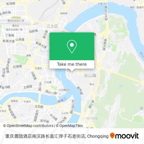 重庆麓隐酒店南滨路长嘉汇弹子石老街店 map