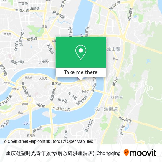 重庆凝望时光青年旅舍(解放碑洪崖洞店) map