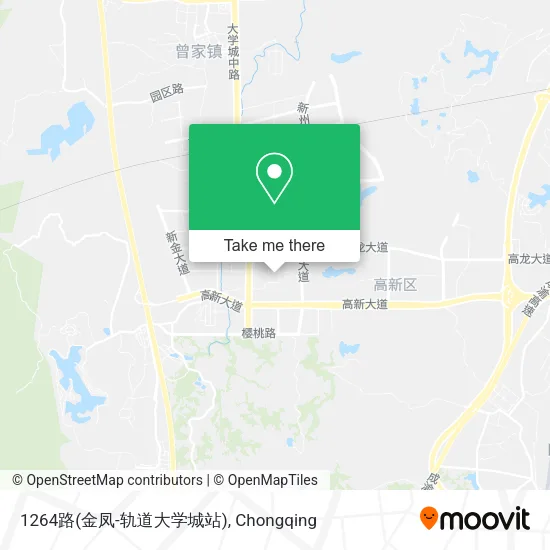1264路(金凤-轨道大学城站) map