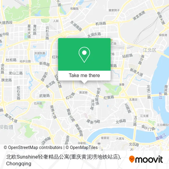 北欧Sunshine轻奢精品公寓(重庆黄泥塝地铁站店) map