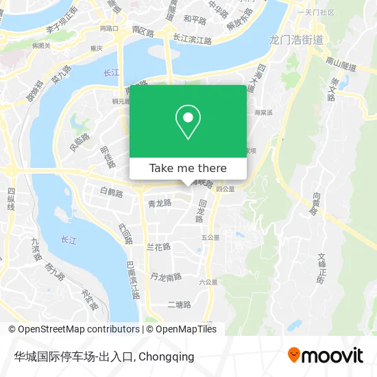 华城国际停车场-出入口 map