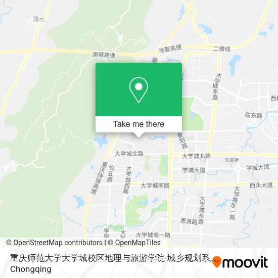 重庆师范大学大学城校区地理与旅游学院-城乡规划系 map