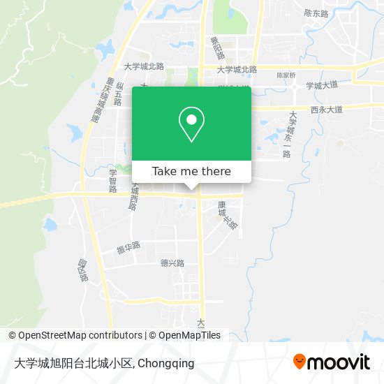 大学城旭阳台北城小区 map