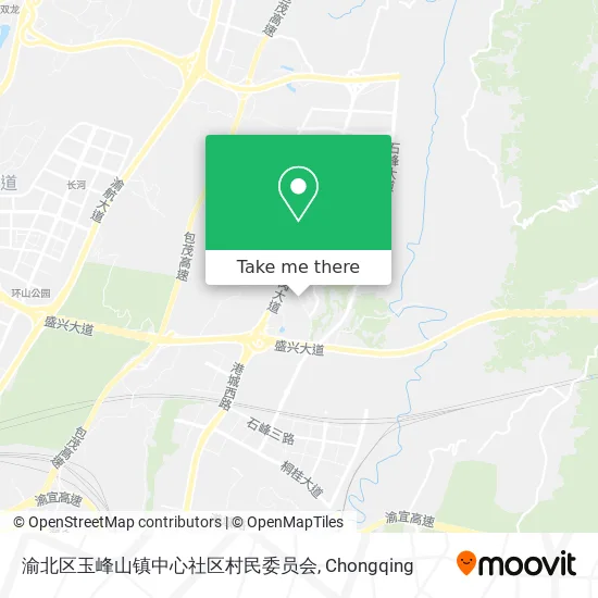 渝北区玉峰山镇中心社区村民委员会 map
