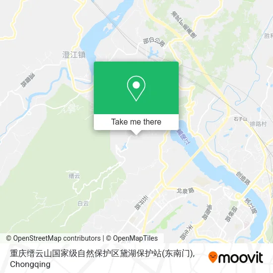 重庆缙云山国家级自然保护区黛湖保护站(东南门) map