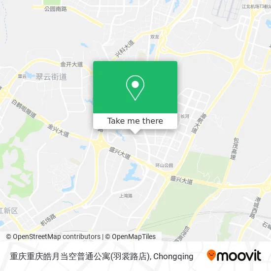 重庆重庆皓月当空普通公寓(羽裳路店) map