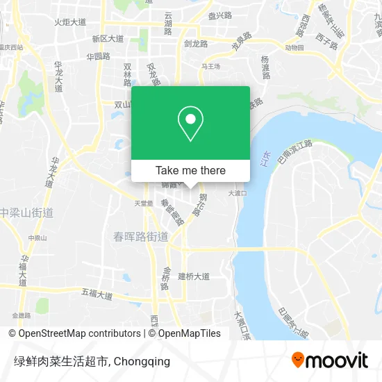 绿鲜肉菜生活超市 map