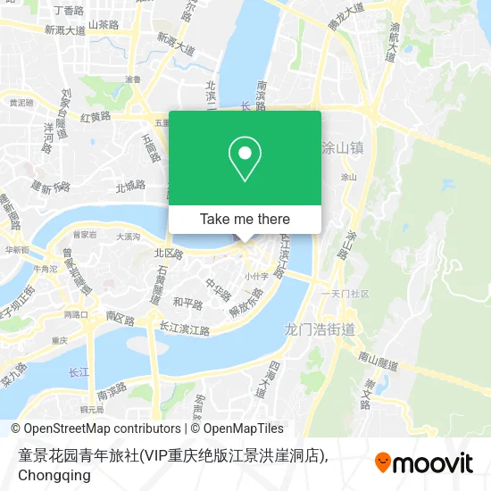 童景花园青年旅社(VIP重庆绝版江景洪崖洞店) map