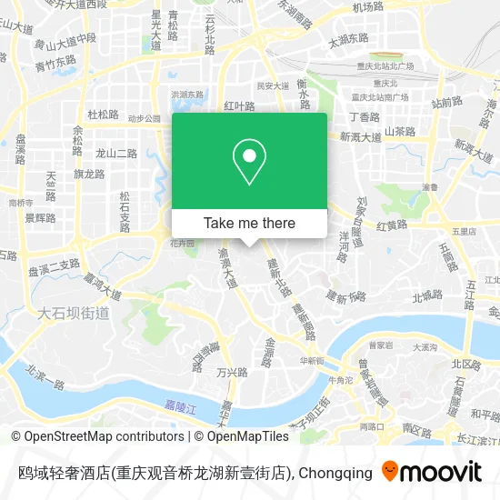 鸥域轻奢酒店(重庆观音桥龙湖新壹街店) map