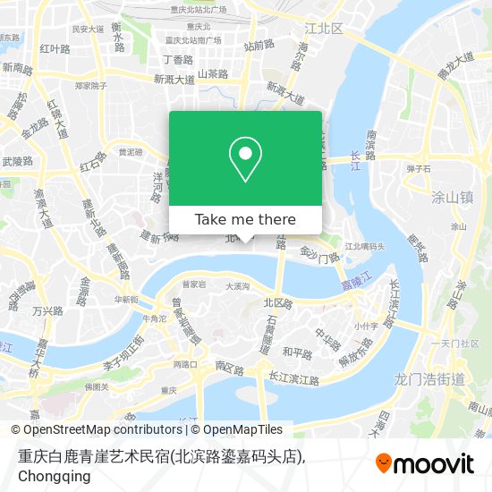 重庆白鹿青崖艺术民宿(北滨路鎏嘉码头店) map