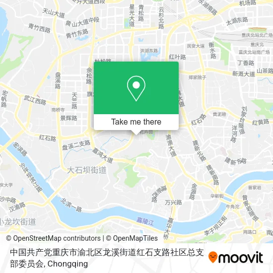 中国共产党重庆市渝北区龙溪街道红石支路社区总支部委员会 map