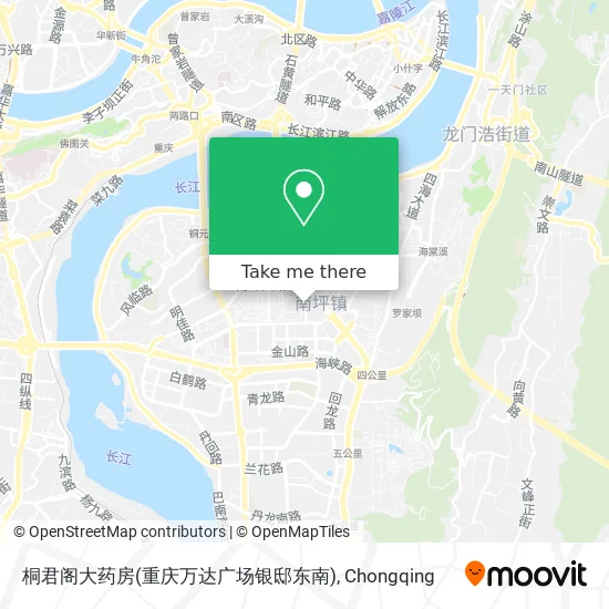 桐君阁大药房(重庆万达广场银邸东南) map