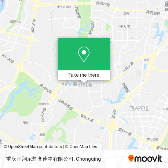 重庆雨翔示辉变速箱有限公司 map