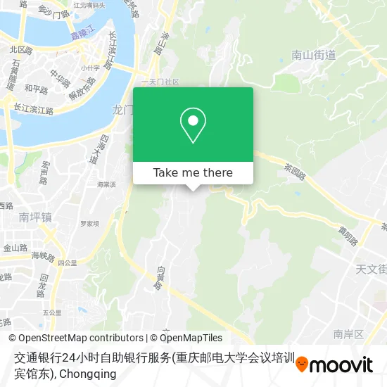 交通银行24小时自助银行服务(重庆邮电大学会议培训宾馆东) map