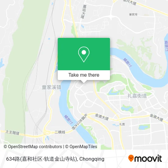 634路(嘉和社区-轨道金山寺站) map