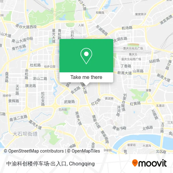 中渝科创楼停车场-出入口 map