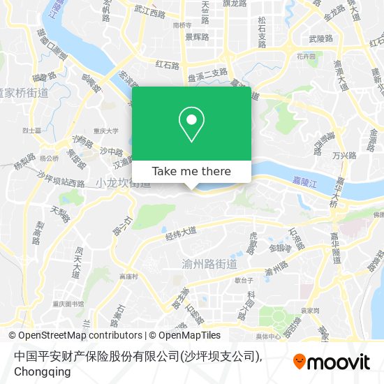 中国平安财产保险股份有限公司(沙坪坝支公司) map